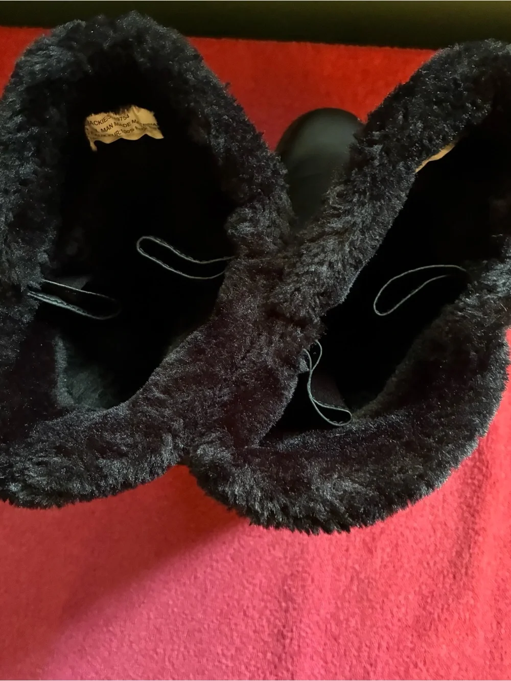 Jack by BB Dakota Black Quilted Mid-Calf Winter Boots with Faux Fur Trim